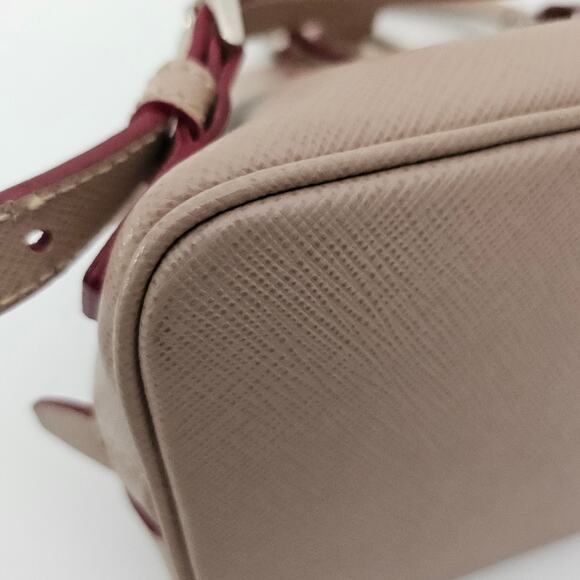 Prada Promenade Backpack Saffiano Leather Small Beige main image 8